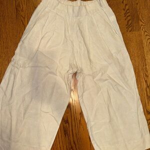GAP Cream Wide Leg Pants